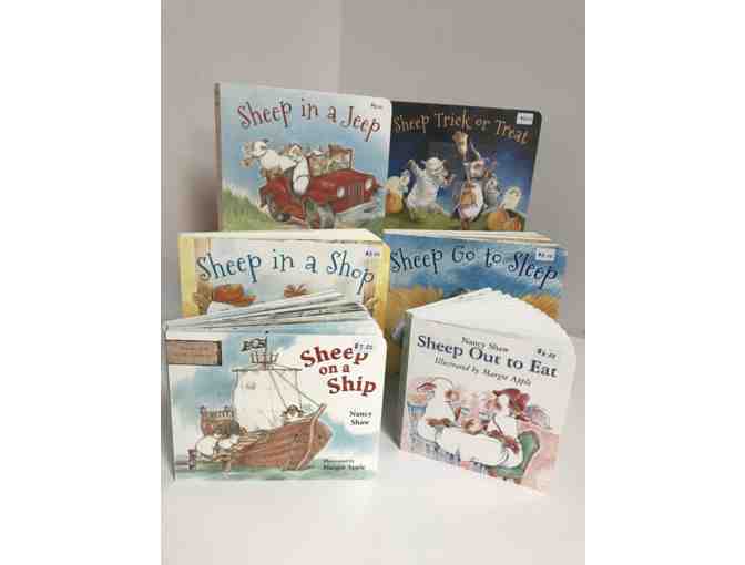 Set of 6 Books Autographed by Sheep in a Jeep Author Nancy Shaw