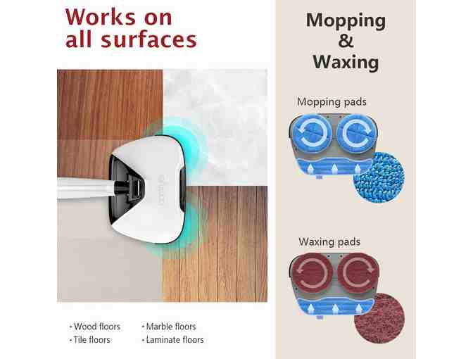 2 in 1 Versatile Cordless Spin Mop for Cleaning/Waxing - Photo 3