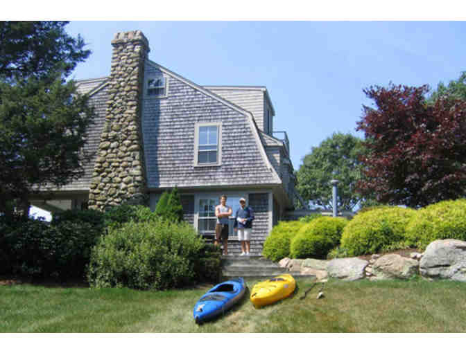 One week at a grand lakefront home near the Rhode Island seashore