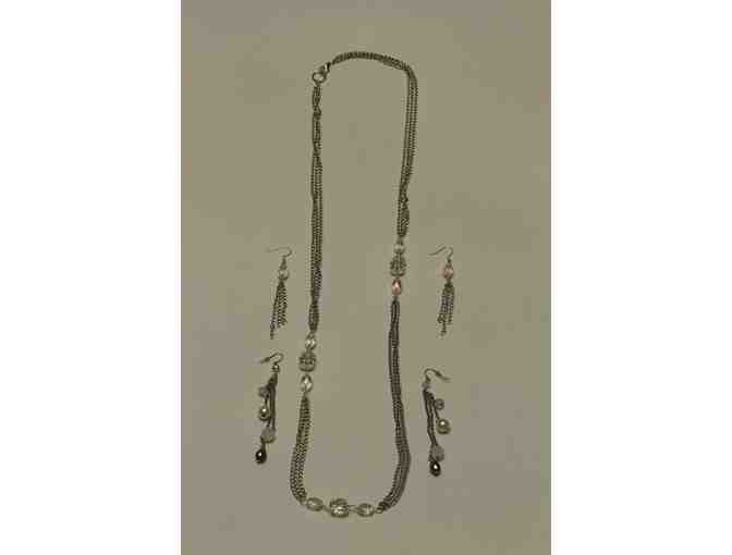 Jewelry:  Silver Necklace and 2 Pairs of Earrings