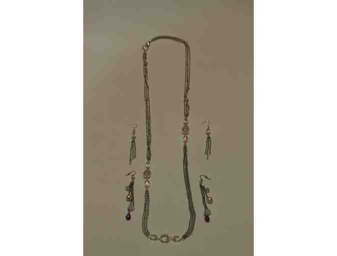 Jewelry:  Silver Necklace and 2 Pairs of Earrings