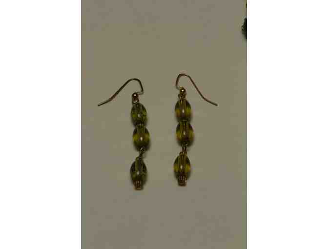 Jewelry:  Gold Plated Accented Chain Necklace and Earring Set