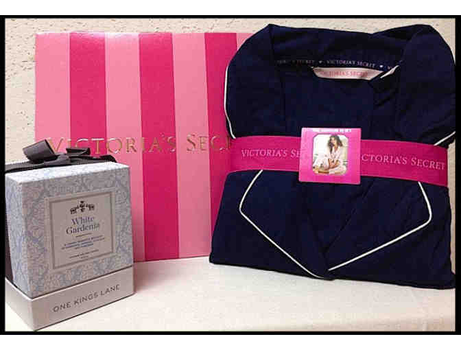 Victoria's Secret Pajama Set & One Kings Lane Gardenia Scented Candle