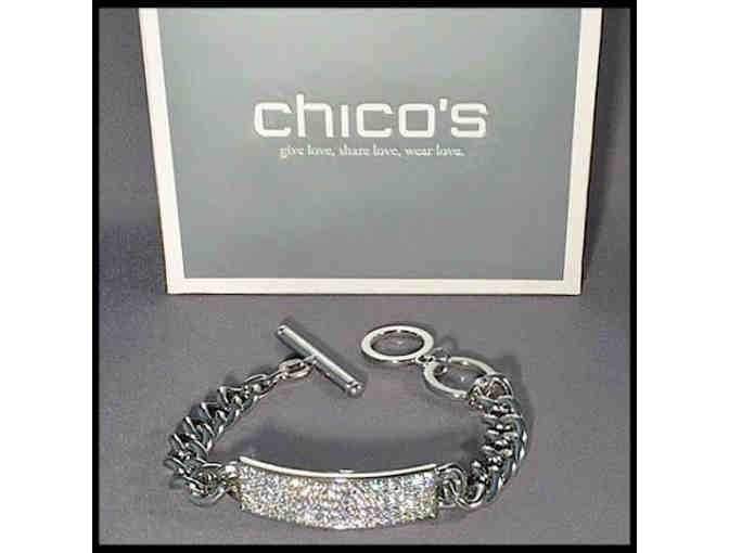 Silver-Tone & Crystal Link Bracelet - Chicos