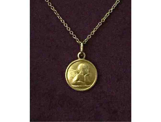 18K Gold Angel Pendant from Matthew's Jewelry