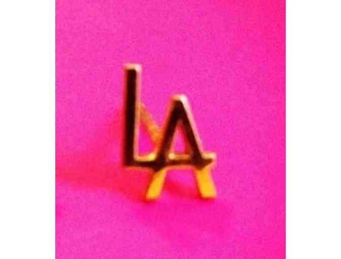 Pair of 14kt Gold 'I Love LA' Baby Size Earrings from Pinky Ring Jewelry