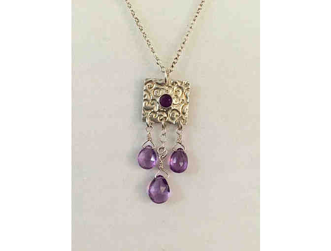 Debra Levin - Amethyst and Sterling Silver Necklace and Earrings