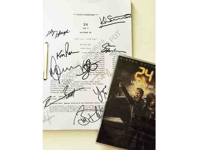 Autographed  Script from '24' , signed by the entire Cast &  DVD