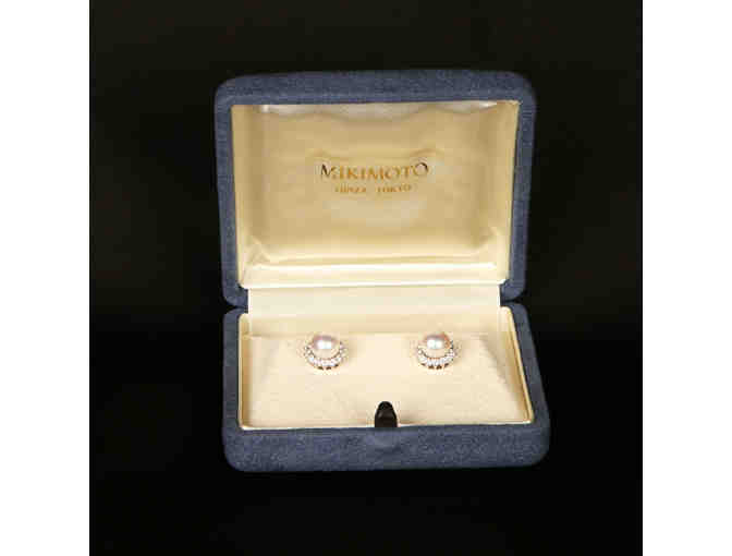 Stunning Mikimoto Pearl and Diamond Earrings