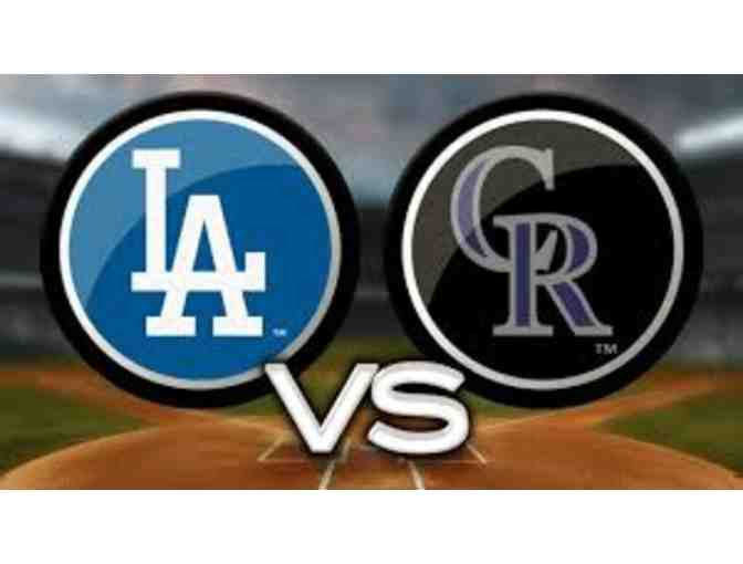 4 Tickets -- L.A. Dodgers vs. the Colorado Rockies & Swag! - Photo 1
