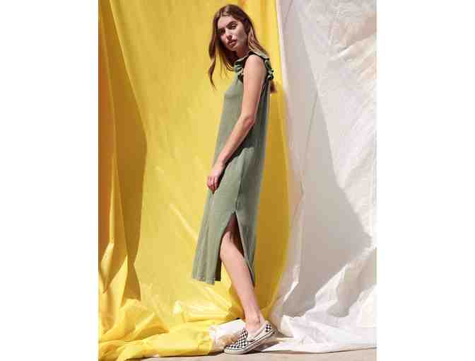 Sundry Clothing Ruffle Midi Dress with Slits
