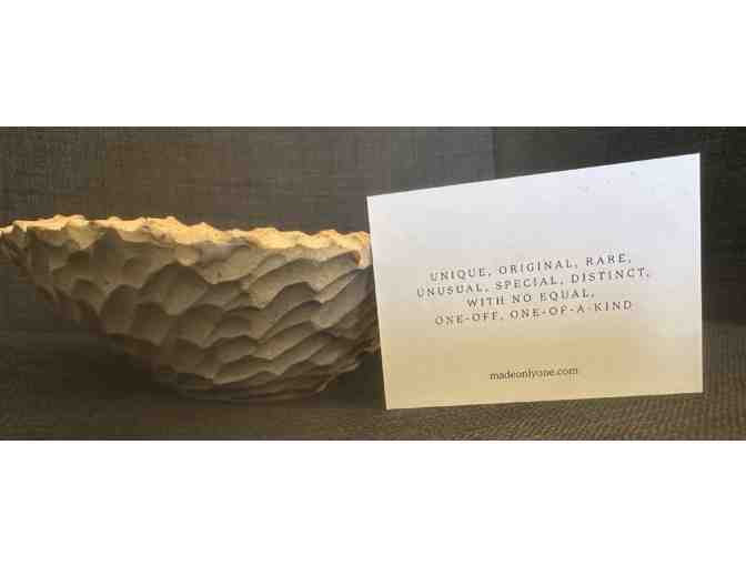 Hand-Carved Facet Bowl from Verre Modern