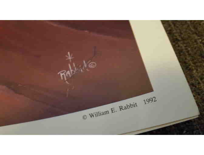 Native American Artist William Rabbit Signed Print 'Sky Walkers' 17x24