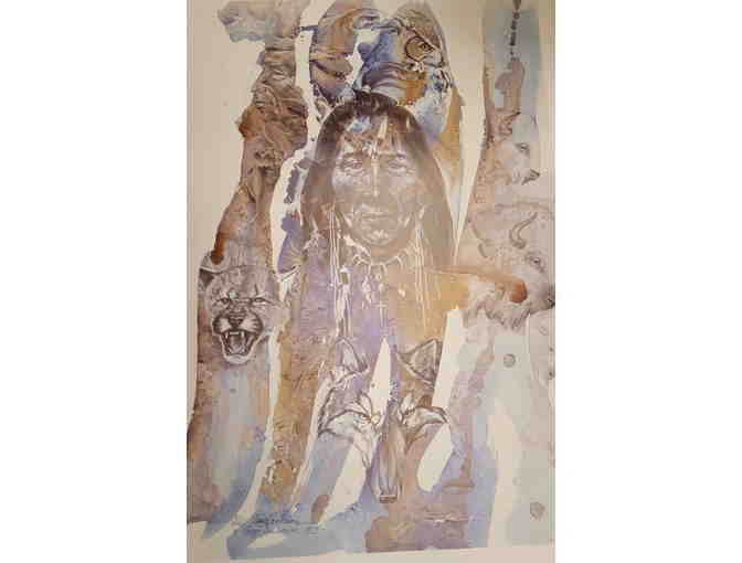 Native American Signed/Numbered 24x36 Print by Troy Anderson Wildlife/Native American
