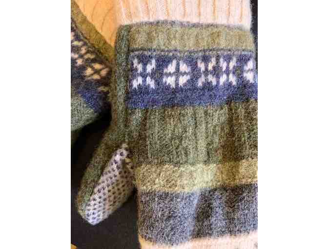 Handmade Fleece-Lined Wool Mittens