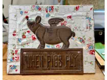 "When Pigs Fly" Picassette Mosaic Piece