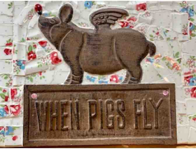 'When Pigs Fly' Picassette Mosaic Piece