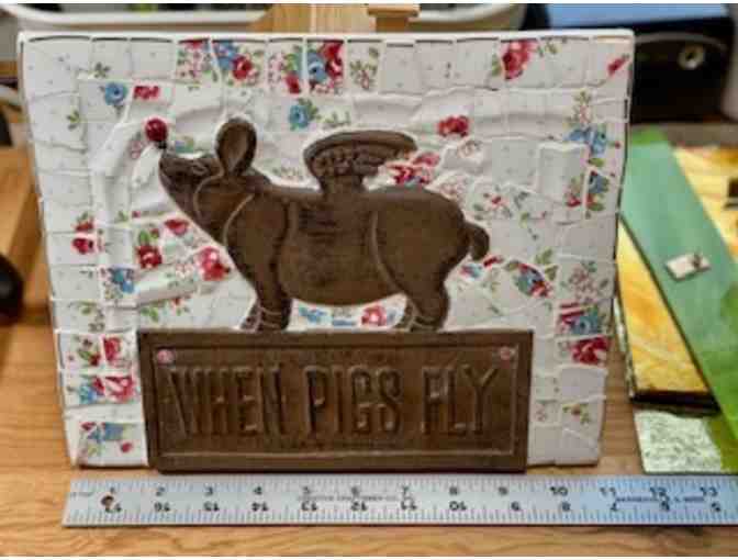 'When Pigs Fly' Picassette Mosaic Piece