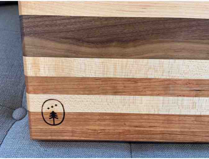 Handcrafted Hardwood Cutting Board and Set of Four Coasters