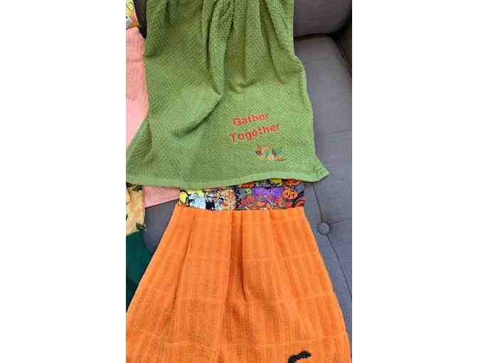 Set of Ten Oven Door Towels for All Seasons and Holidays