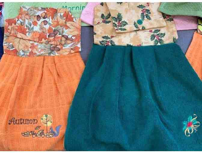 Set of Ten Oven Door Towels for All Seasons and Holidays