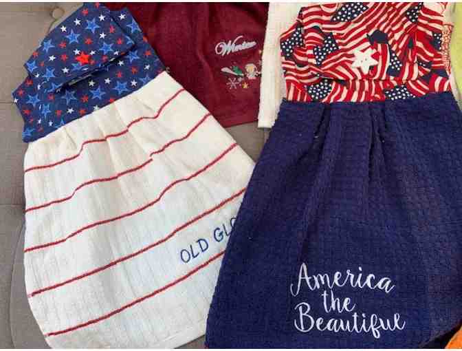 Set of Ten Oven Door Towels for All Seasons and Holidays