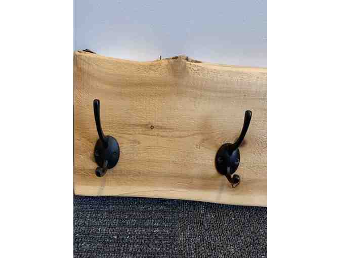 Rustic Cedar Wall Rack with Four Hooks