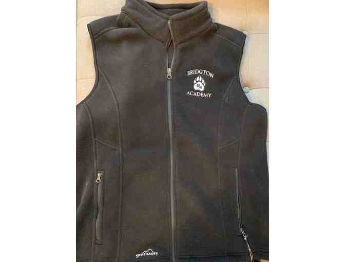 Ladies' XL Eddie Bauer Fleece Vest with Bridgton Pawprint Logo