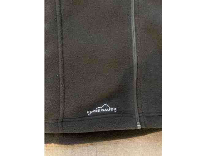 Ladies' XL Eddie Bauer Fleece Vest with Bridgton Pawprint Logo