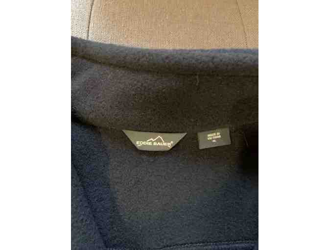 Ladies' XL Eddie Bauer Fleece Vest with Bridgton Pawprint Logo