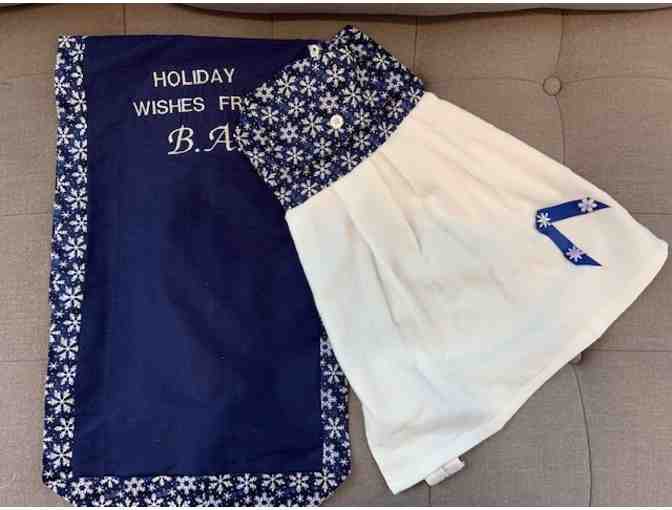 'Holiday Wishes from BA' Embroidered Table Runner and Towel Set