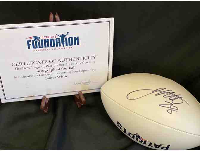 New England Patriots James White Autographed Football