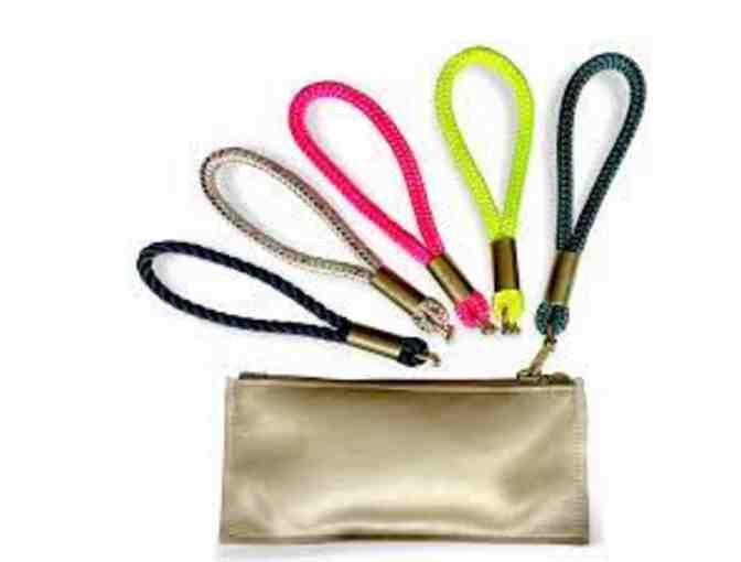 Wildwood Oyster Gold Leather Clutch
