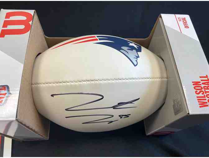 Autographed Hunter Henry New England Patriots Football