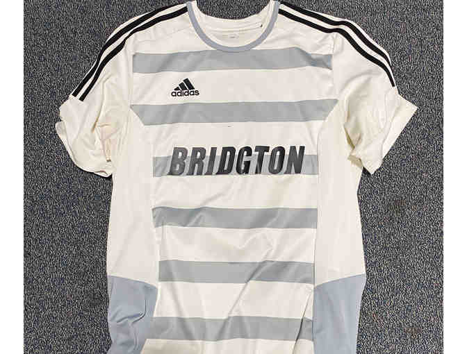 Bridgton #14 Soccer Jersey White & Gray