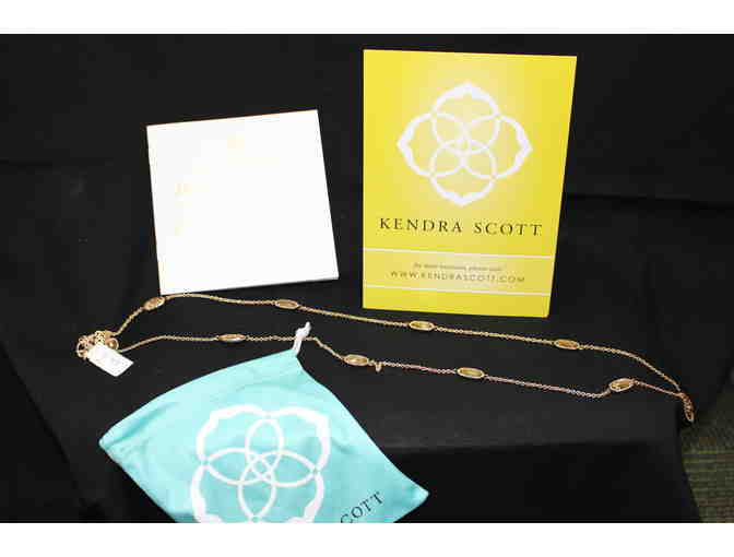 Kendra Scott 'Kellie' Necklace Rose Gold Brown Mother of Pearl