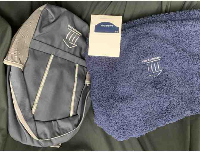 Lands' End $25 Gift Card and Medium Bright School Backpack and Cloud Fleece Throw - Photo 2