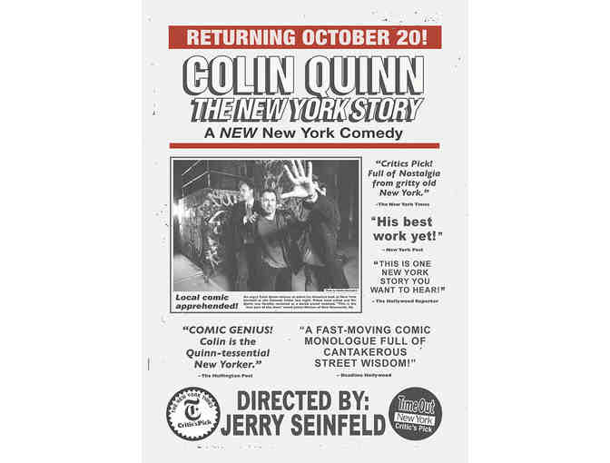 Meet SNL favorite Colin Quinn and see his new show Colin Quinn: New York Story