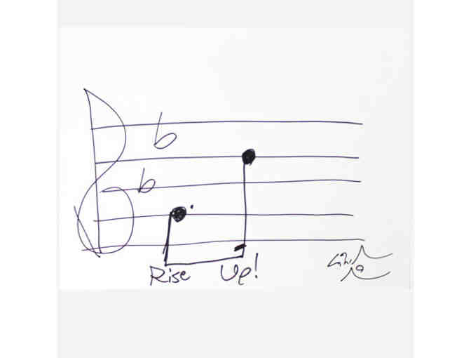 Handwritten and Signed "Rise up!" Musical Phrase from Hamilton - Photo 1