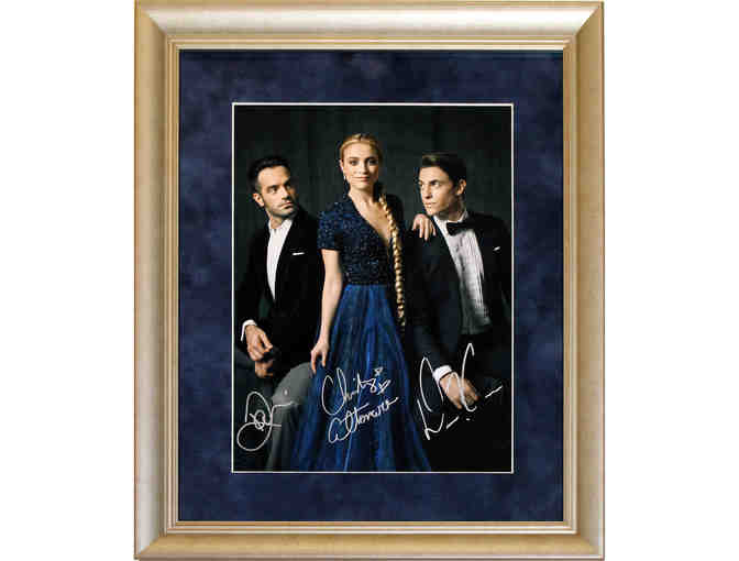 Framed and signed photograph of the three original leads from Broadway's Anastasia