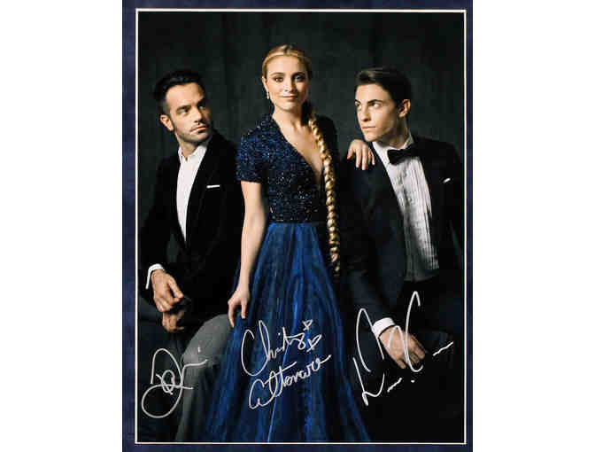 Framed and signed photograph of the three original leads from Broadway's Anastasia