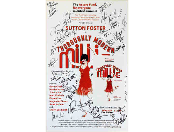 Autographed Thoroughly Modern Millie 15th anniversary reunion concert poster