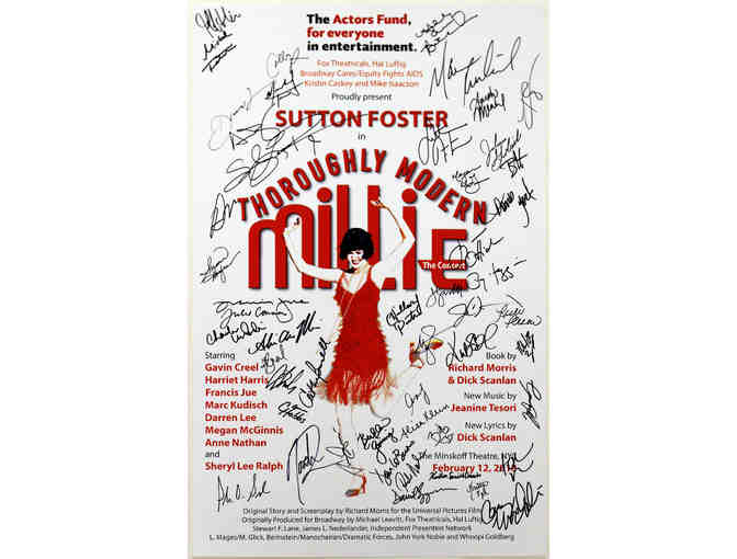 Autographed Thoroughly Modern Millie 15th anniversary reunion concert poster