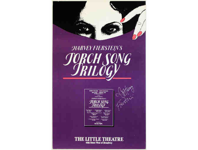 Autogaphed Torch Song Trilogy poster and dressing room photo