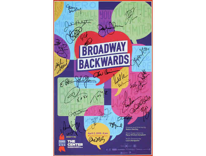 2018 Broadway Backwards signed poster and DVD