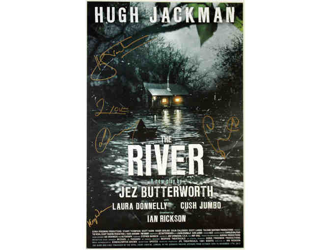 Framed The River poster signed by Hugh Jackman