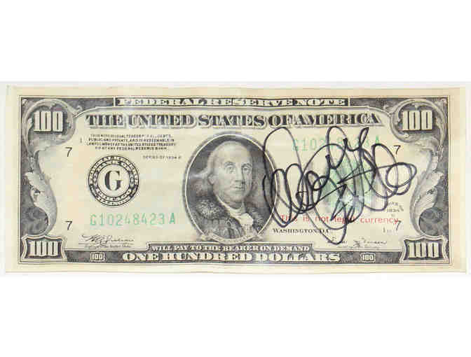 Money prop and cast-signed poster from The Price