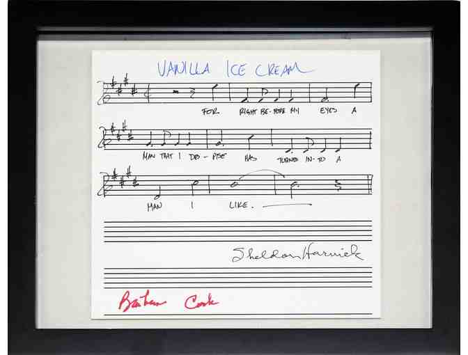 Musical Phrase from She Loves Me, Signed by Sheldon Harnick and Barbara Cook