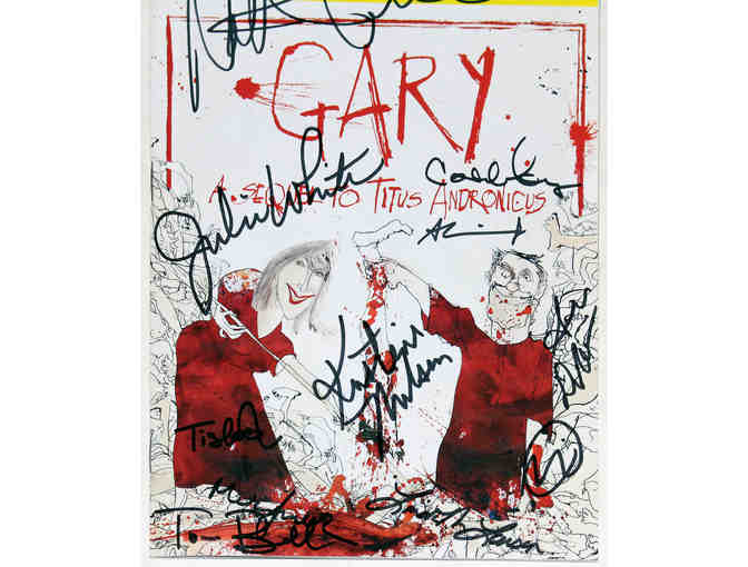 Nathan Lane-signed Gary: A Sequel to Titus Andronicus Playbill