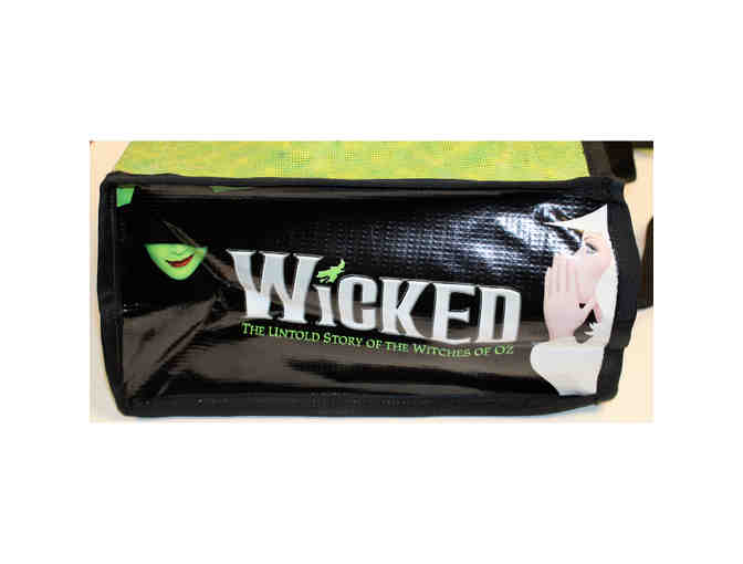 Idina Menzel-signed tote made from a Wicked billboard